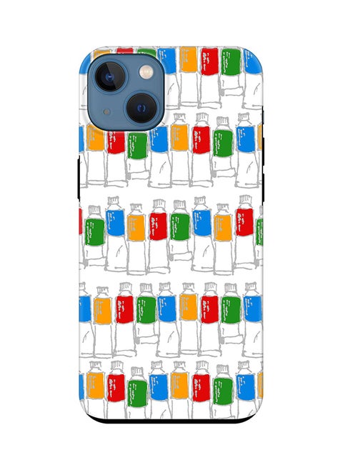 Tough Pro Series Case for Apple iPhone 14 Plus Case Dual Layer hybrid PC & TPU Customized Mobile Cover Shield with inner TPU protection Matte Finish - Oilpaint Tubes