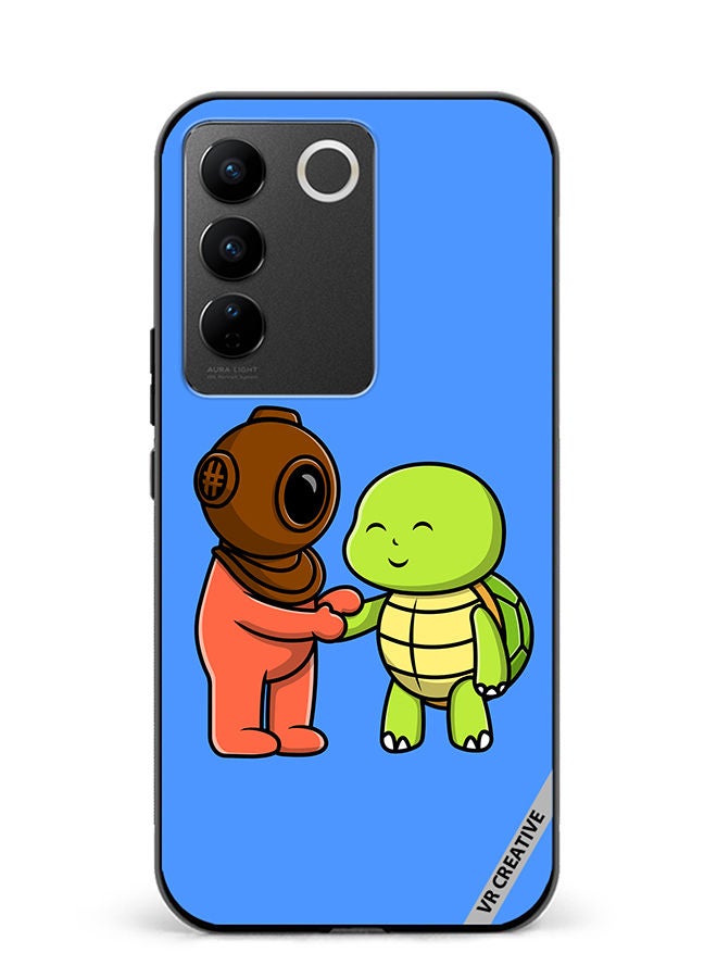 VR CREATIVE Protective Case Cover For Vivo V27e Cute Diver Design Multicolour - Image 1
