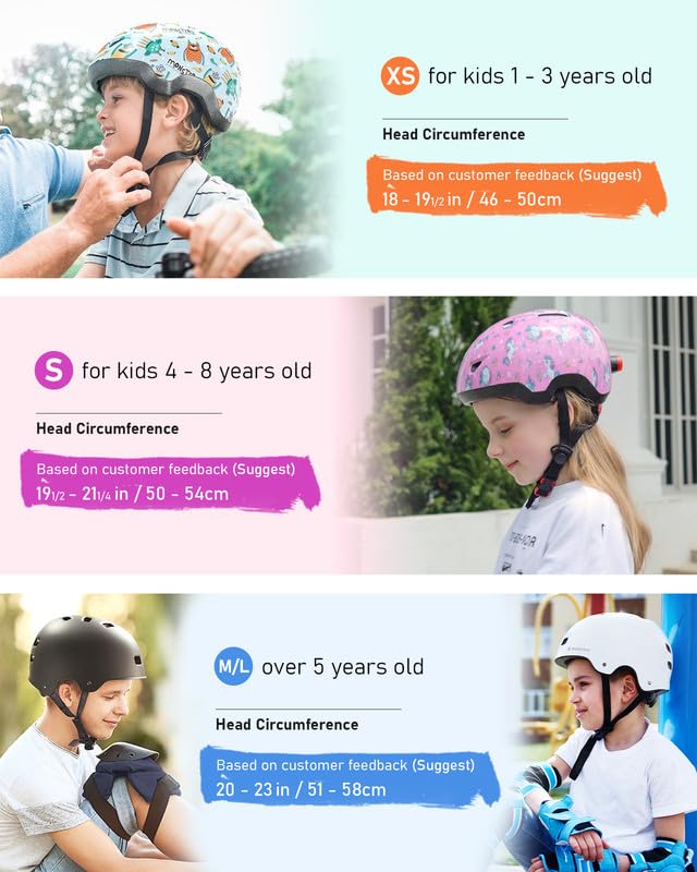 MOUNTALK Toddler Bike Helmet for Boys and Girls, Adjustable Kids Helmets from Infant/Baby to Children, 1/2/3/4/5/6/7/8 Years Old (Unicorn,XS) - Image 3