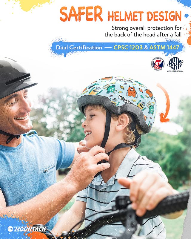 MOUNTALK Toddler Bike Helmet for Boys and Girls, Adjustable Kids Helmets from Infant/Baby to Children, 1/2/3/4/5/6/7/8 Years Old (Unicorn,XS) - Image 2