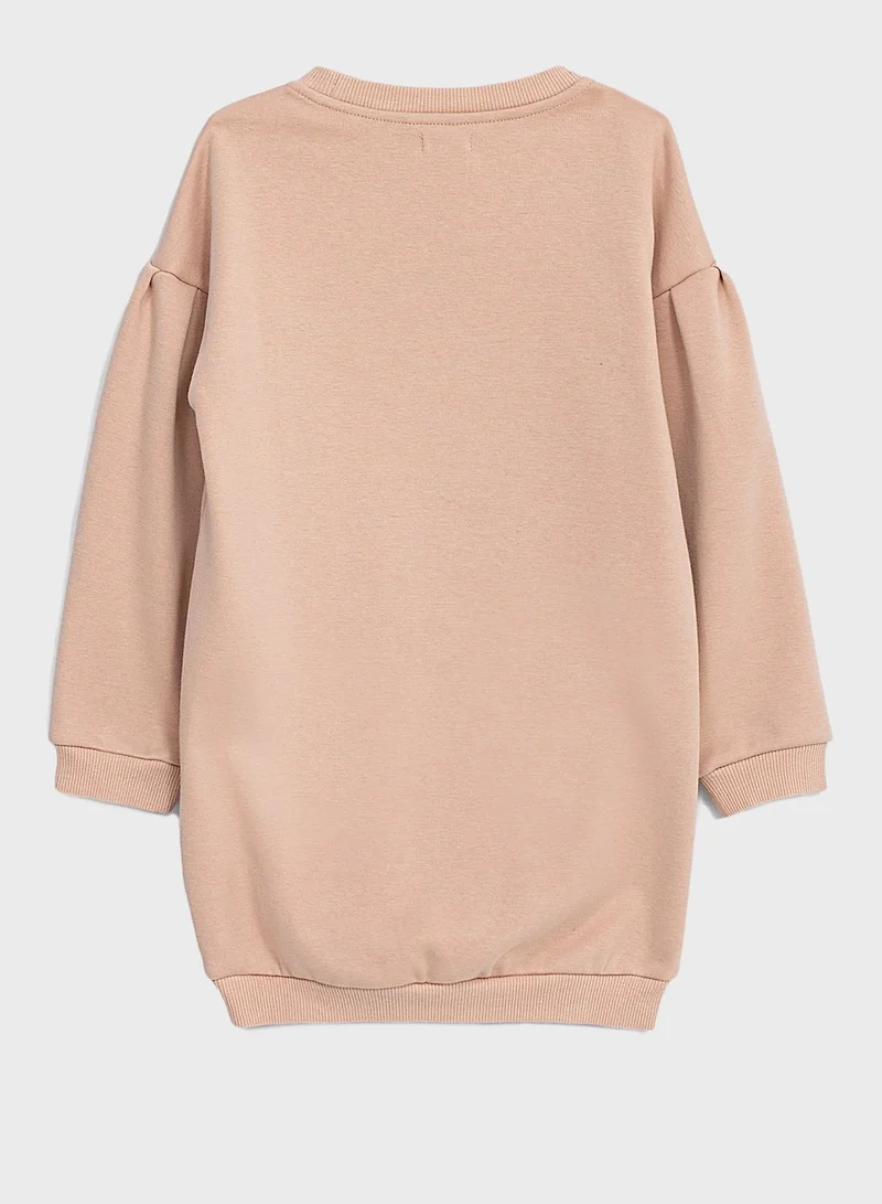 IKKS Kids Slogan Sweat Dress