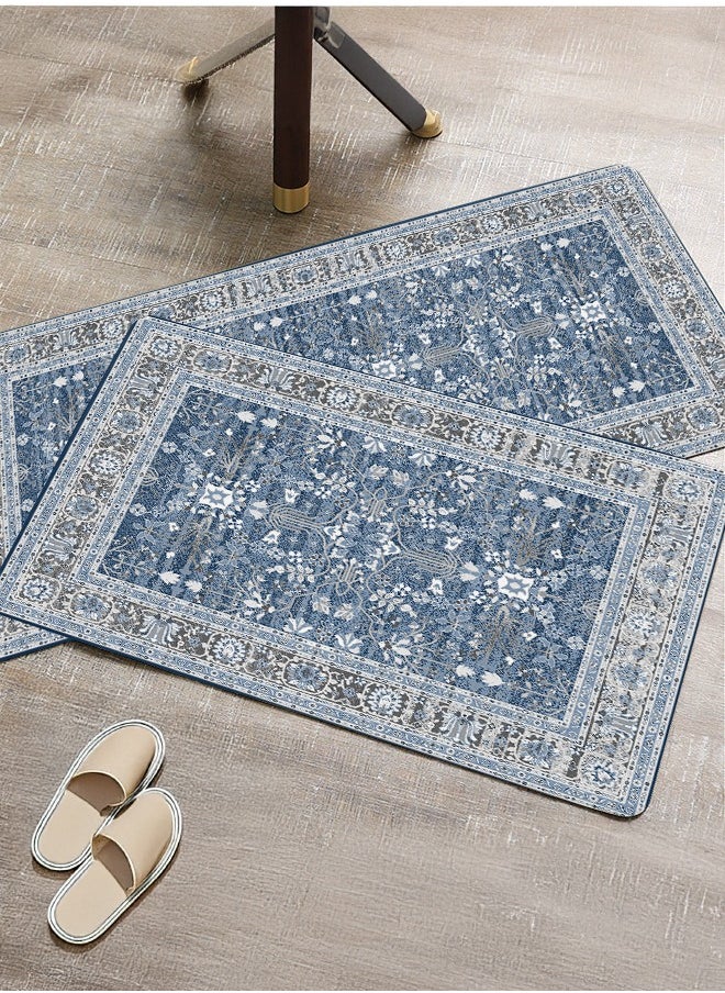 Generic 2 PCS Kitchen Floor Mats Rugs Set, Cushion Floor Carpet, Waterproof, Oil Resistant and Anti-Fatigue PU Standing Mat for Kitchen, Floor, Office, Sink, Laundry 45*75CM+45*120CM  - Image 2