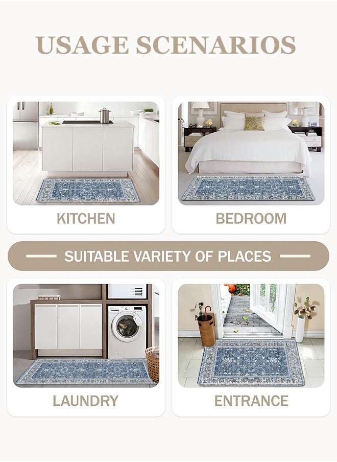 Generic 2 PCS Kitchen Floor Mats Rugs Set, Cushion Floor Carpet, Waterproof, Oil Resistant and Anti-Fatigue PU Standing Mat for Kitchen, Floor, Office, Sink, Laundry 45*75CM+45*120CM  - Image 4