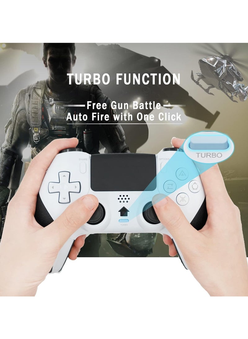 Generic - Wireless Pro Controller Compatible with PS4 /PS4 Pro/PS4 Slim Console, Gaming Remote with Built-in 800mAh Rechargeable Battery/Precise Joystick/Audio/Turbo/Advanced Buttons Programming (Black) - Image 1