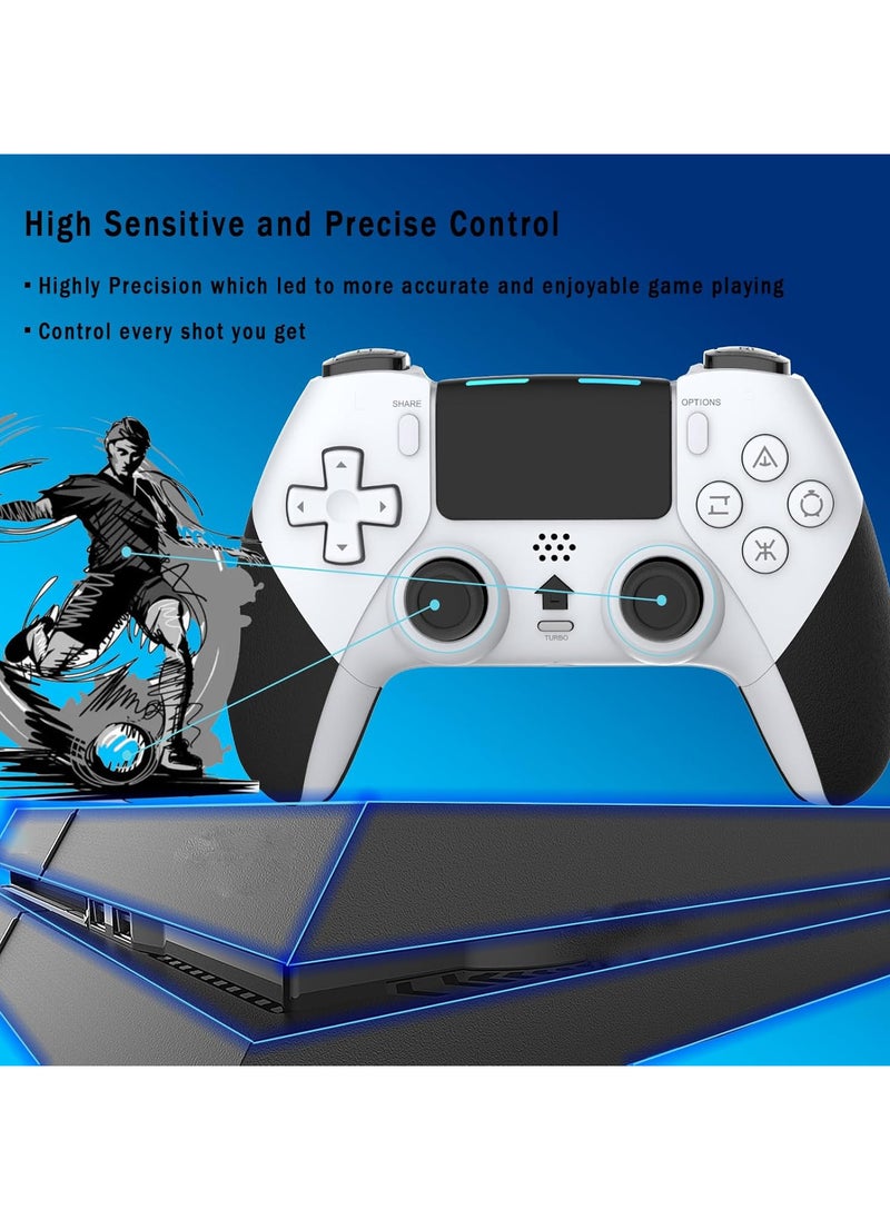 Generic - Wireless Pro Controller Compatible with PS4 /PS4 Pro/PS4 Slim Console, Gaming Remote with Built-in 800mAh Rechargeable Battery/Precise Joystick/Audio/Turbo/Advanced Buttons Programming (Black) - Image 1