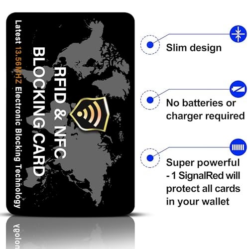 SaiTech IT 2 Pack RFID Blocking Card NFC Contactless Debit/Credit Card ATM Passport Protector ideal for Men & women slim with World map design perfectly fit in wallet(Black), White - Image 3