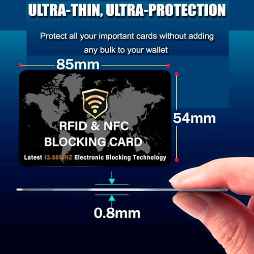 SaiTech IT 2 Pack RFID Blocking Card NFC Contactless Debit/Credit Card ATM Passport Protector ideal for Men & women slim with World map design perfectly fit in wallet(Black), White - Image 2