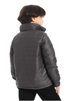 Andora Padded Zipped Boys Jacket_Dark Grey  - Image 3