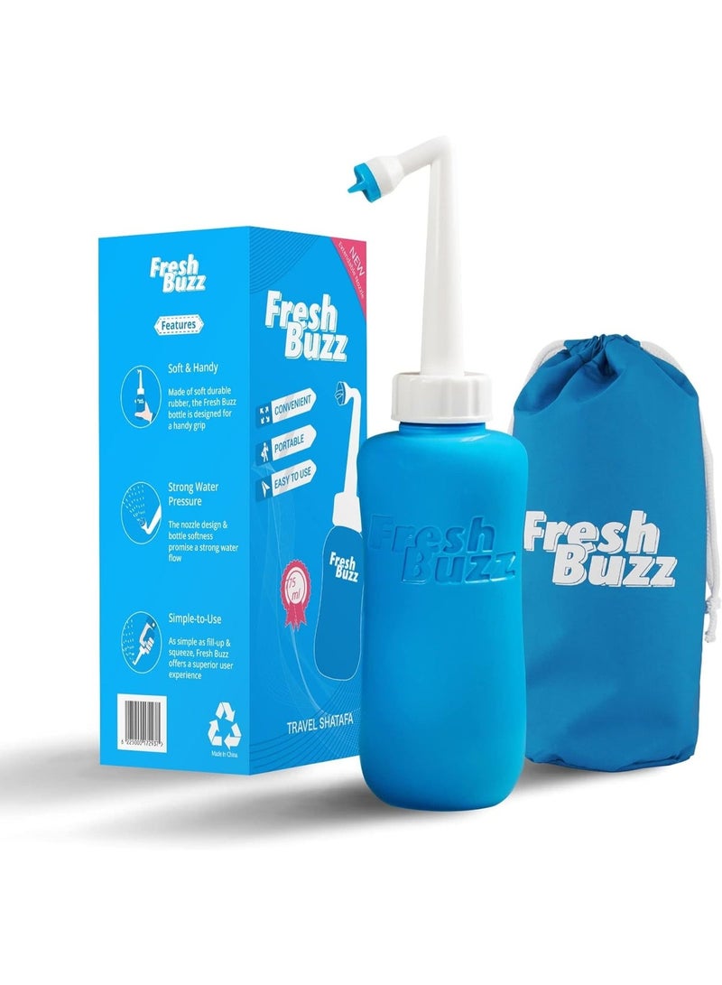 Portable travel bidet 650ml – manual squeeze bottle for personal hygiene and cleaning while traveling - Image 1