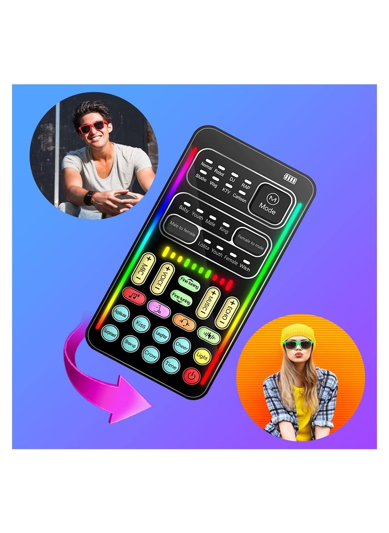 Portable Mini Voice Changer with 8 Effects for Mobile PC Gaming Perfect for Parties and Pranks