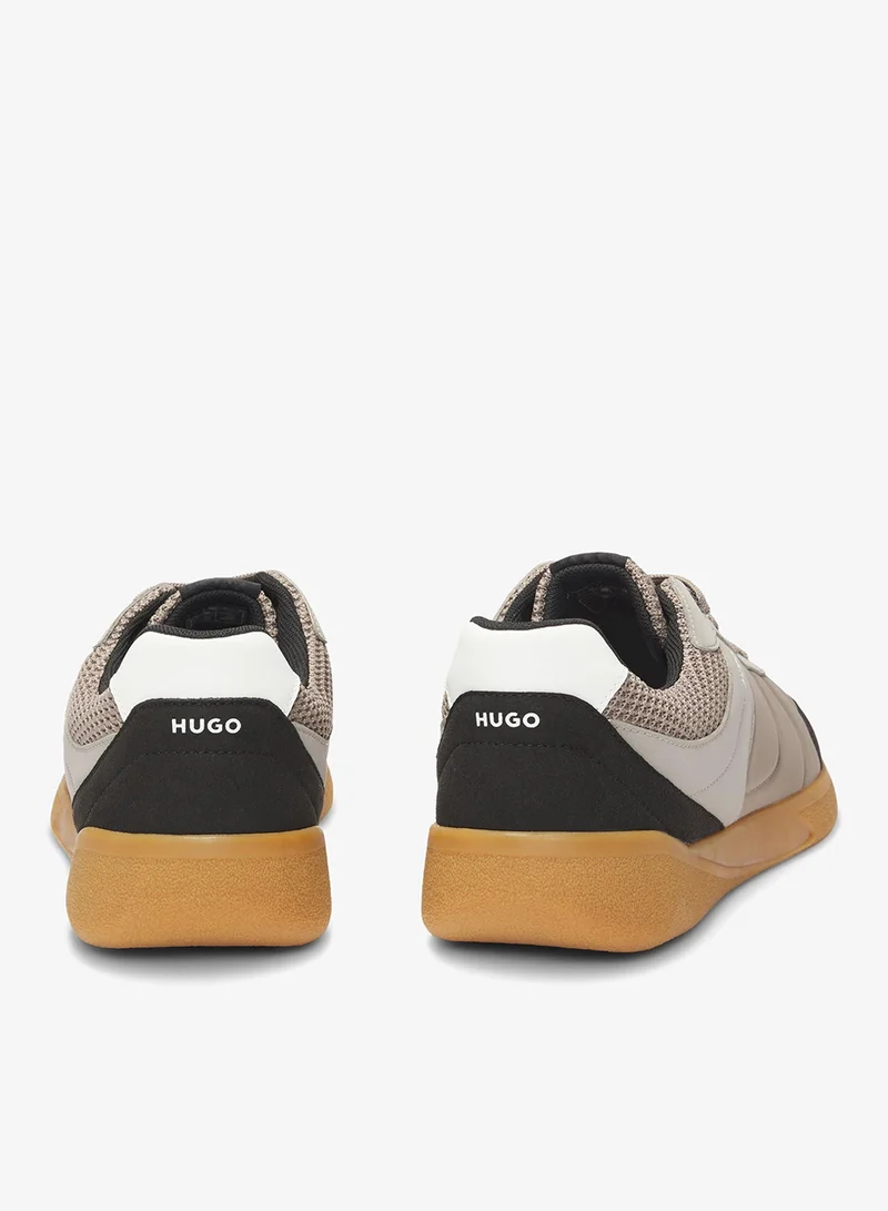 HUGO Football-inspired trainers with faux suede