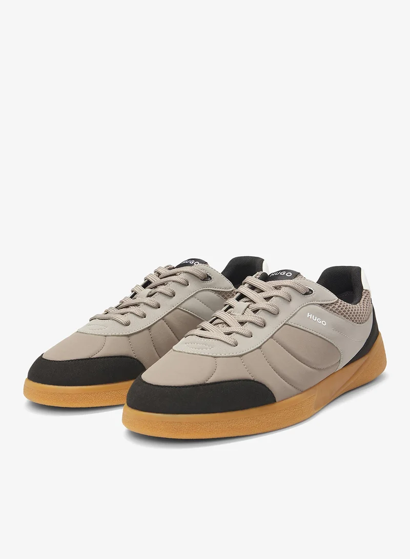 HUGO Football-inspired trainers with faux suede