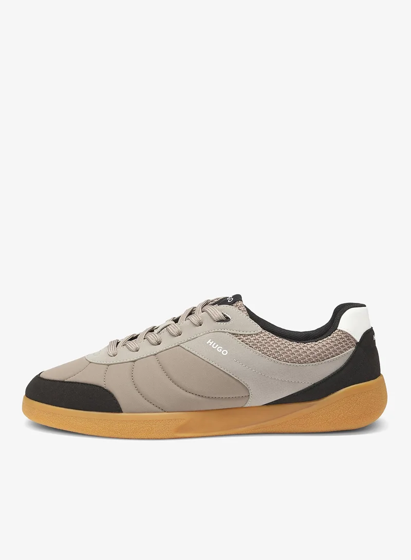 HUGO  Football-inspired trainers with faux suede for Men | Best Price UAE
