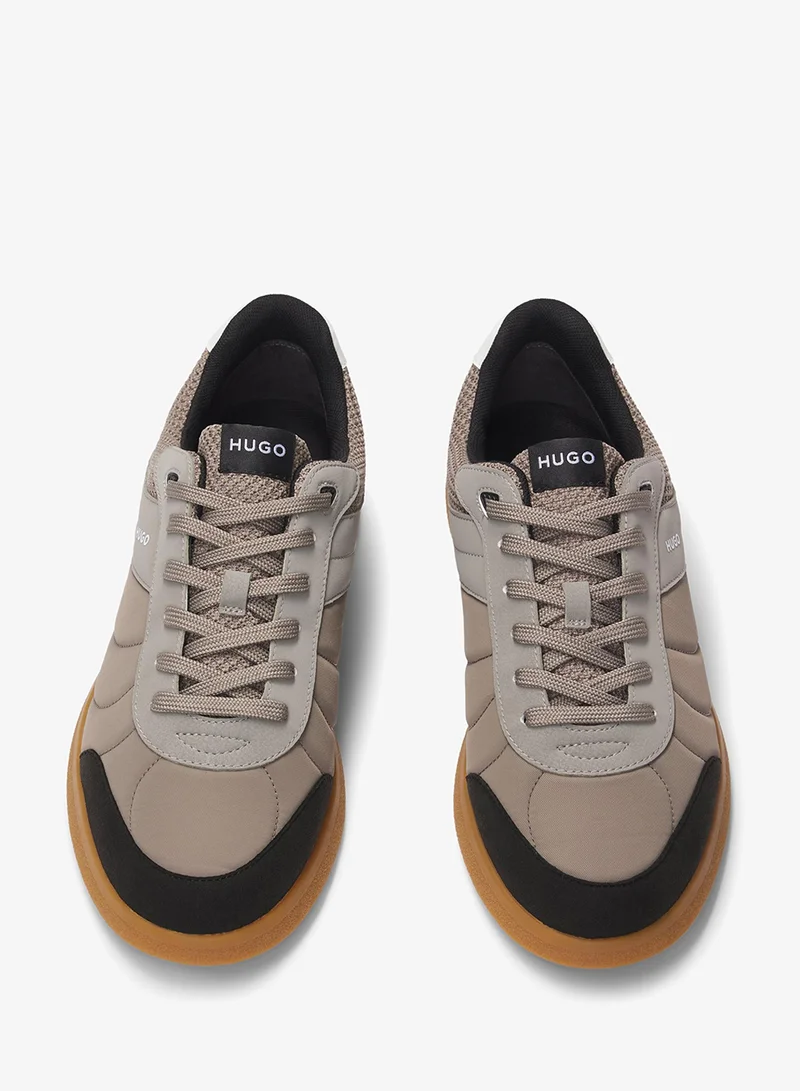 HUGO  Football-inspired trainers with faux suede for Men | Best Price UAE