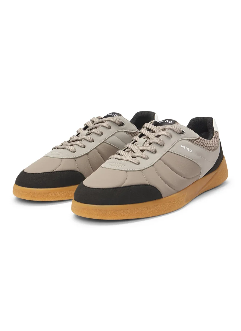 HUGO Football-inspired trainers with faux suede