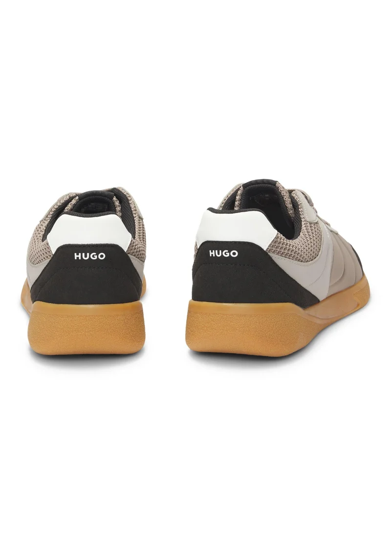 HUGO Football-inspired trainers with faux suede