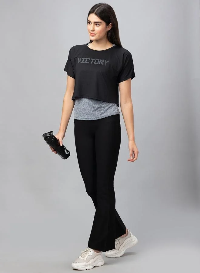 جلو باص جلوبس تريجينز عالية الخصر بقصة واسعة