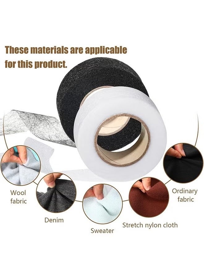 2 Rolls Iron-On Fabric Tape Heavy Duty Fusible Adhesive Hemming Strip To Repair Curtains, Clothes, Pants, Pillow Case, Uniform, No Sewing  - Image 2