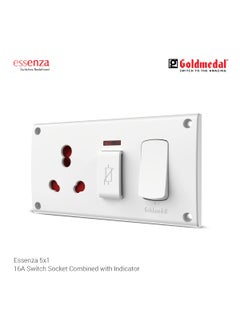 GOLD MEDAL Goldmedal Essenza 5x1 16A Switch Socket Combined with Indicator  - Image 2