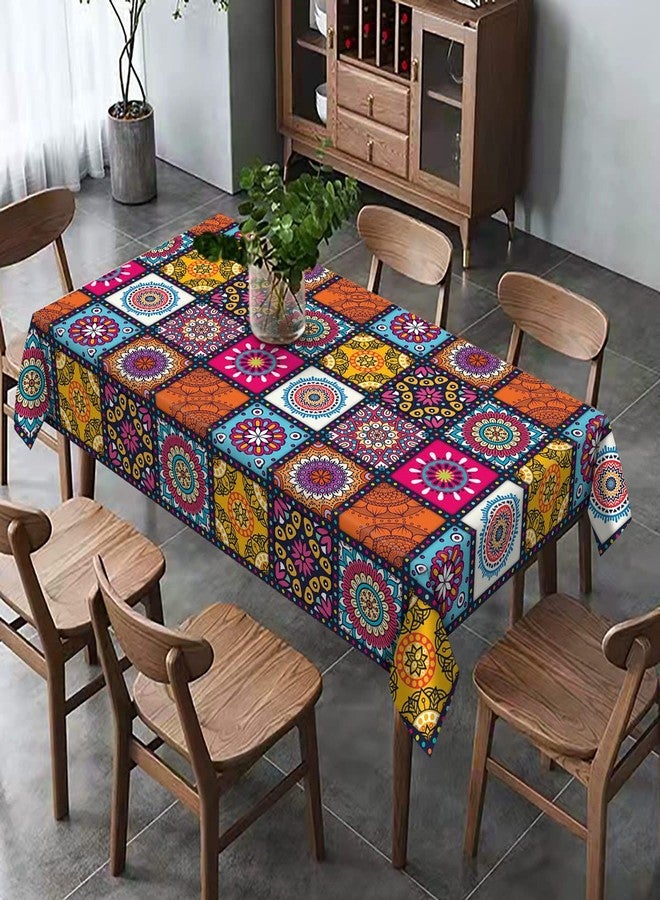 Hafangry Mandala Bohemia Tablecloth Rectangle Colorful Table Cloth for Indian Holiday Party Decoration Hippy Boho Home Kitchen Decor-60×84 inch - Image 4