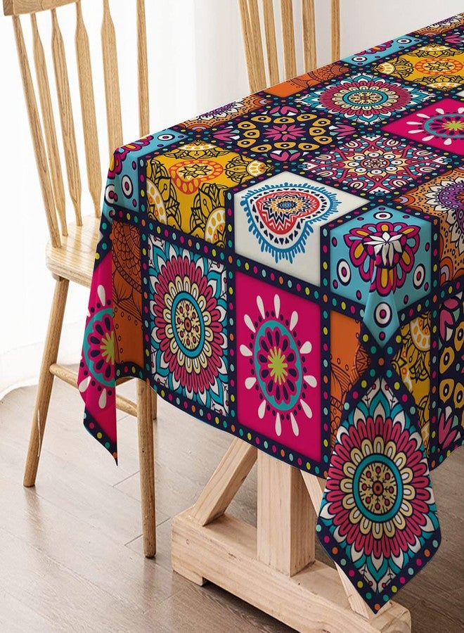 Hafangry Mandala Bohemia Tablecloth Rectangle Colorful Table Cloth for Indian Holiday Party Decoration Hippy Boho Home Kitchen Decor-60×84 inch - Image 5