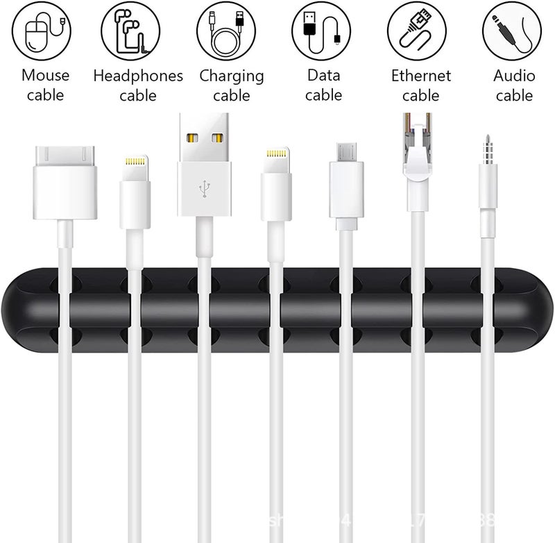 New Desktop Charging Data Cable Holder Multi-Port Creative Storage Wire Silicone Cable Organizer Hub - Image 3