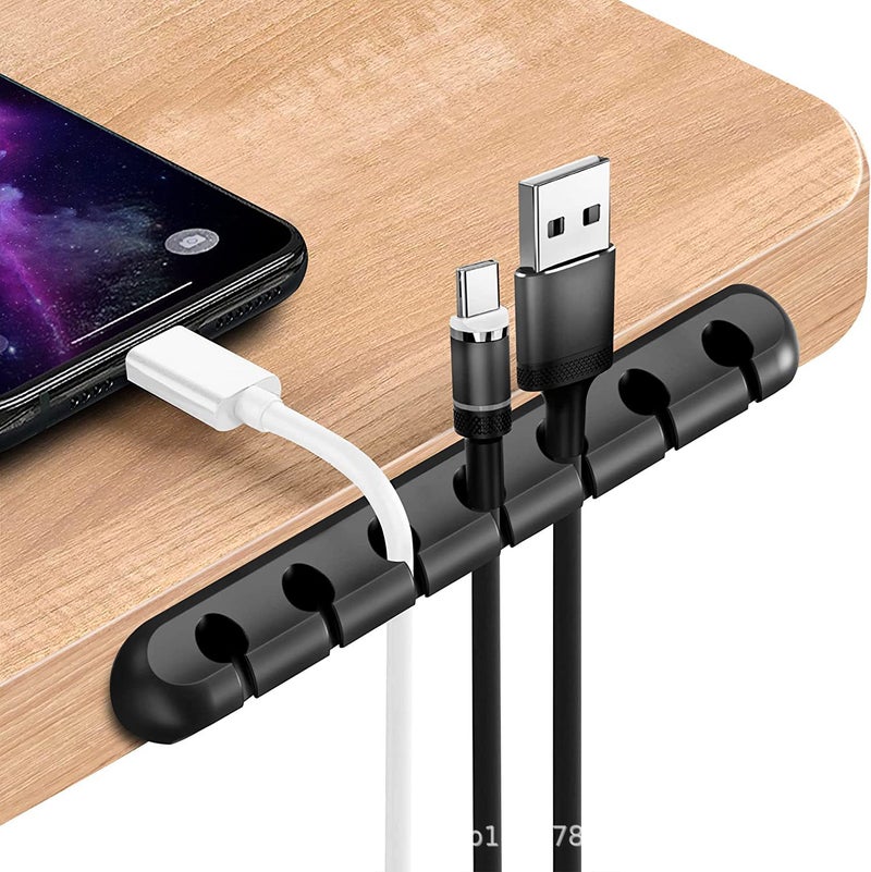 New Desktop Charging Data Cable Holder Multi-Port Creative Storage Wire Silicone Cable Organizer Hub - Image 2
