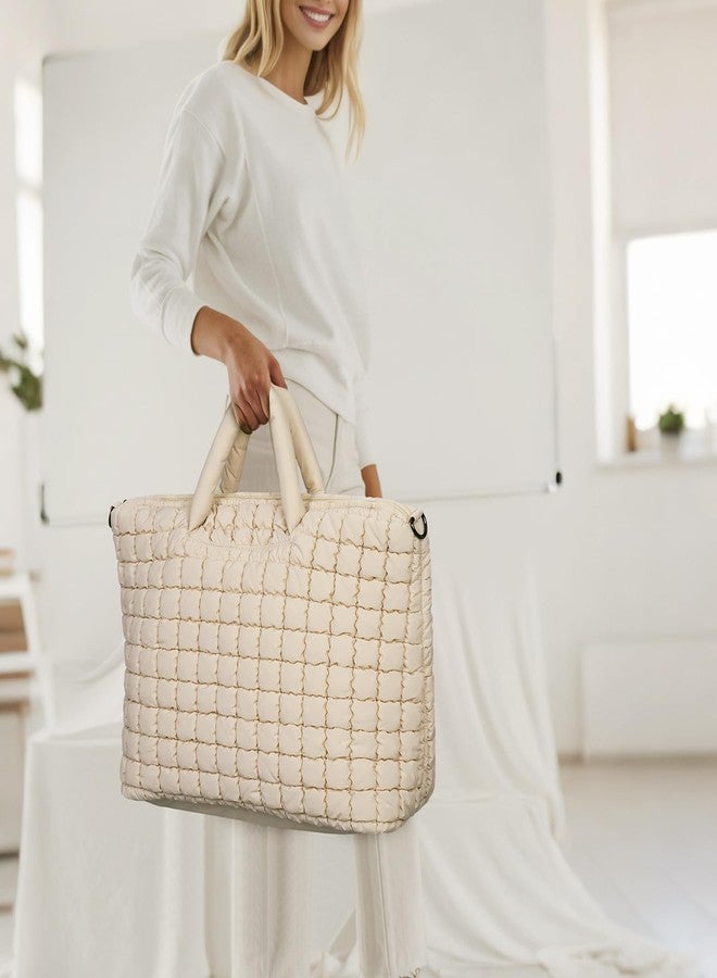 ANKICK Quilted Duffle Bag for Travel, Large Puffer Duffel Weekender Bags Soft Cute Gym Tote, Big Puffy Carry on Luggage Overnight for Women Men - Image 3