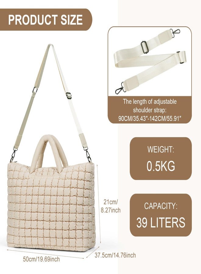 ANKICK Quilted Duffle Bag for Travel, Large Puffer Duffel Weekender Bags Soft Cute Gym Tote, Big Puffy Carry on Luggage Overnight for Women Men - Image 5