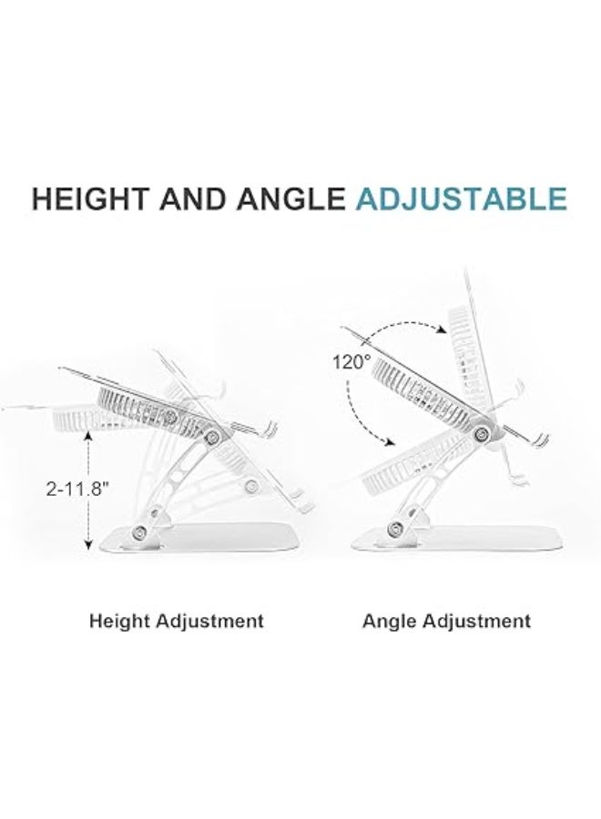 حامل لابتوب مع مروحة 3 سرعات – حامل قابل للتعديل والطي للابتوبات من 10 إلى 15 بوصة - Image 4