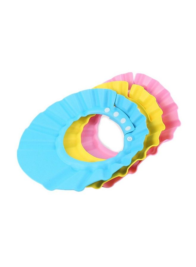 SUNTRADE Shampoo Shower Bathing Protection Bath Cap Adjustable Visor Hat For Toddler Baby Kids Childrenset Of 3 - Image 3