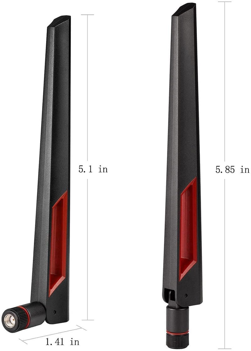 SUPERBAT 8dBi WiFi Antenna 2.4GHz 5GHz 5.8GHz Dual Band RPSMA Antenna + 15CM RP-SMA Pigtail for Mini PCIe Card Wireless Routers, PC Desktop, Repeater, FPV Drone 2pcs - Image 4