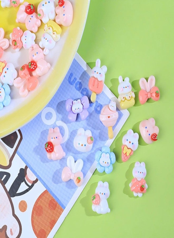 Dedyel 3D Kawaii Nail Art Charms Set 3D Cartoon Nail Accessories for DIY Nail Art 3D Cute Bunny Resin Making Ornament Nail Decoration Accessories - Image 3