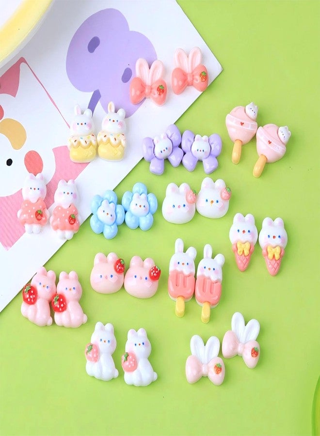 Dedyel 3D Kawaii Nail Art Charms Set 3D Cartoon Nail Accessories for DIY Nail Art 3D Cute Bunny Resin Making Ornament Nail Decoration Accessories - Image 2
