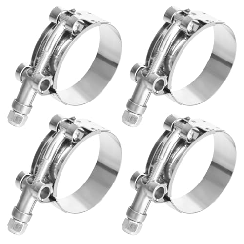 MINERGUY T Bolt Hose Clamp 15 Inch MinerGuy Stainless Steel Working Range 46mm52mm for 15 Hose ID Turbo Intake Intercooler Clamp 4 Pack - Image 1