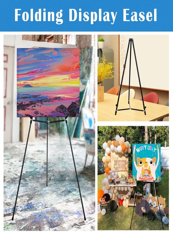 فولينج إن أرت حامل عرض فني قابل للتعديل من الألومنيوم بطول 70 بوصة من Falling in Art، حامل ثلاثي القوائم متعدد الاستخدامات لعرض الأعمال الفنية، خفيف الوزن ومتين، مناسب للمعارض الفنية والاستوديوهات، يتحمل وزنًا يصل إلى 20 رطلاً. - Image 5