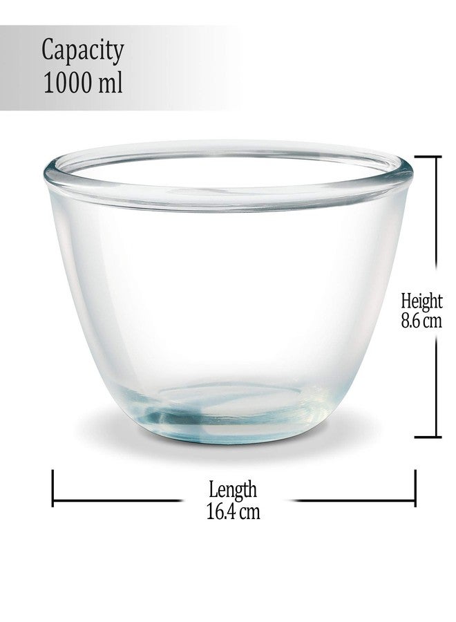 Treo by Milton Borosilicate Mixing Bowl, 1000 ml (Transparent) - Image 5
