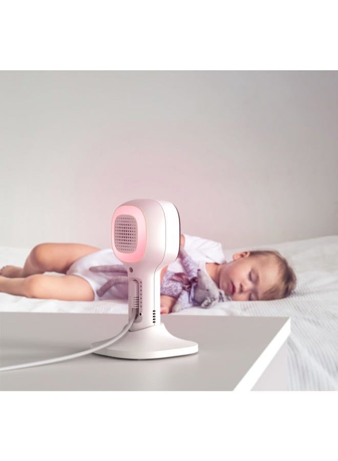 Hubble Connected Nursery Pal Cloud Smart Connected, Wi-Fi Enabled Baby Monitor with 5-Inch HD Color Parent Unit Viewer, Soothing Sounds and White Noise, 7-Color Night Light, Wall Mount, White - Image 5