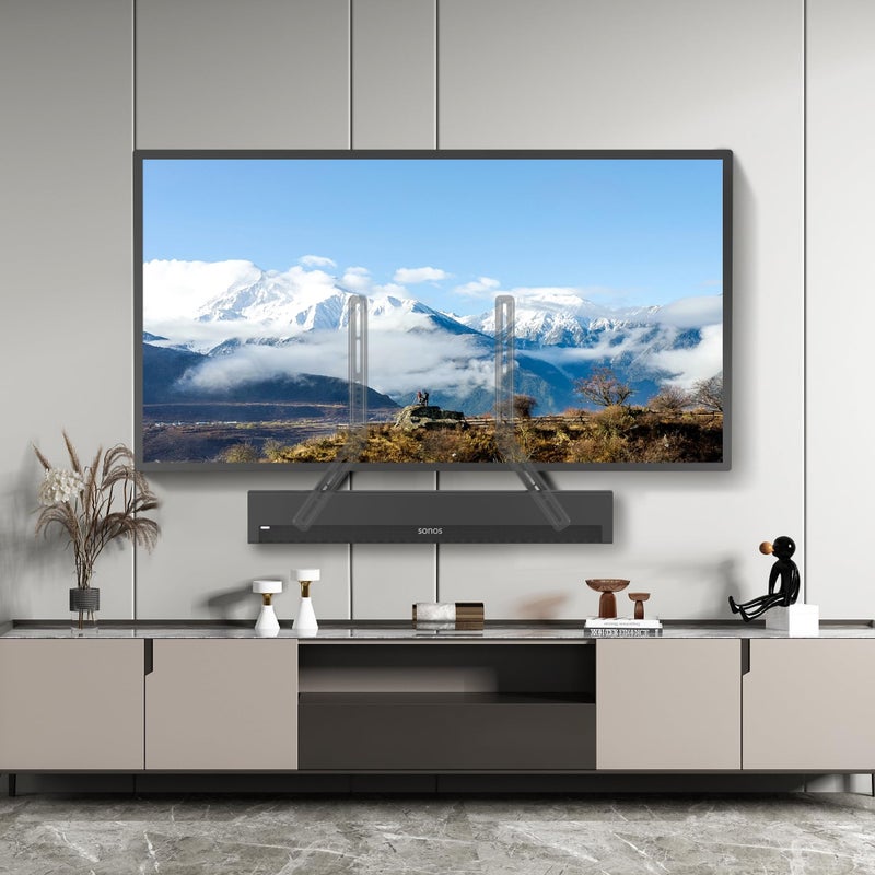 XINLEI Universal Sound Bar Mounts Fits Most 23 to 65 Inch TVs Soundbar TV Mount Bracket Above or Under TV, up to 22 lbs SBR302 - Image 5