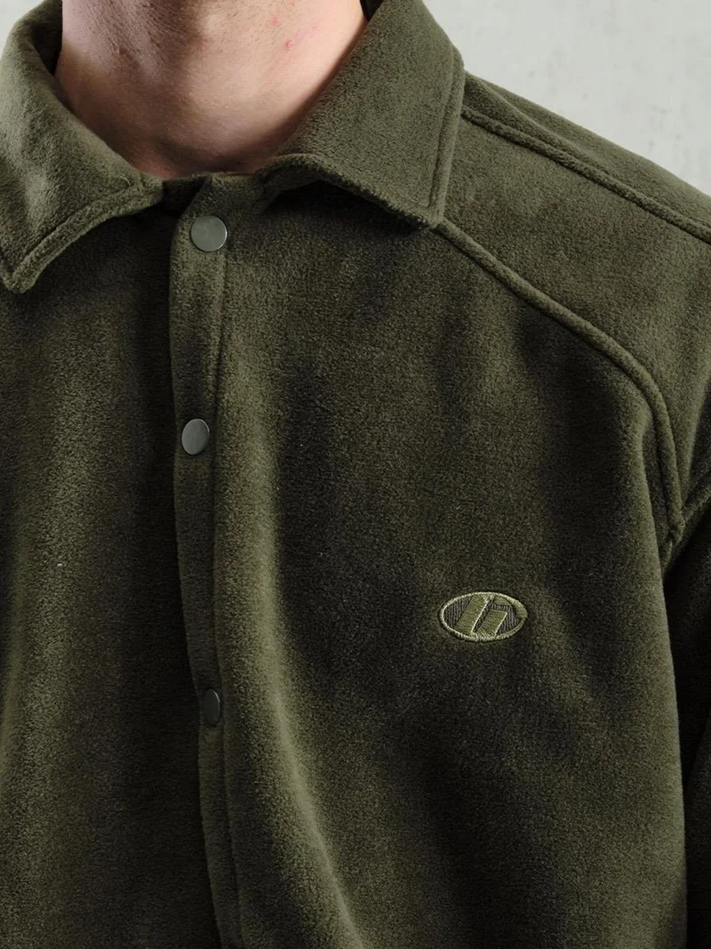 جيستو GIESTO Comfort Fit Textured Long Sleeve Shirt with Embroidery