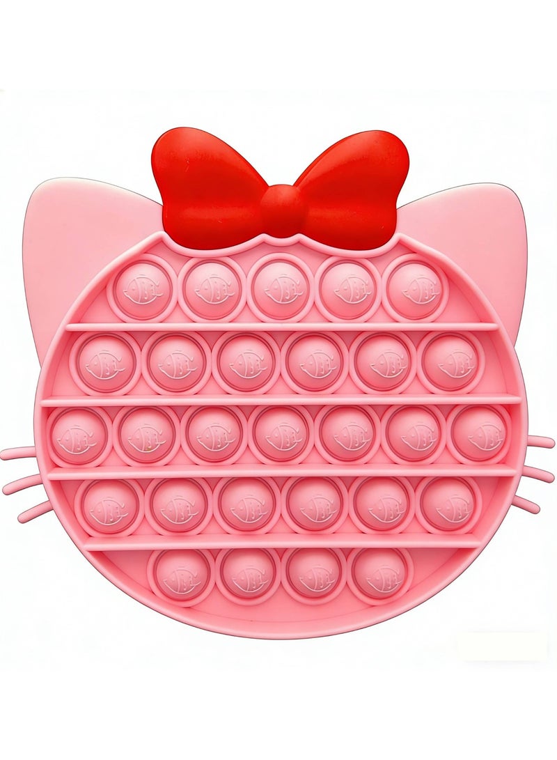 ChicAbode Bubble Fidget Sensory Toy Cute Push Silicone Squeeze Toy Pop Fidget Toy Stress Reliever for Kids Adults Travel Game Puzzle for Anxiety Relief Halloween Christmas Gift Party Favor - Image 1