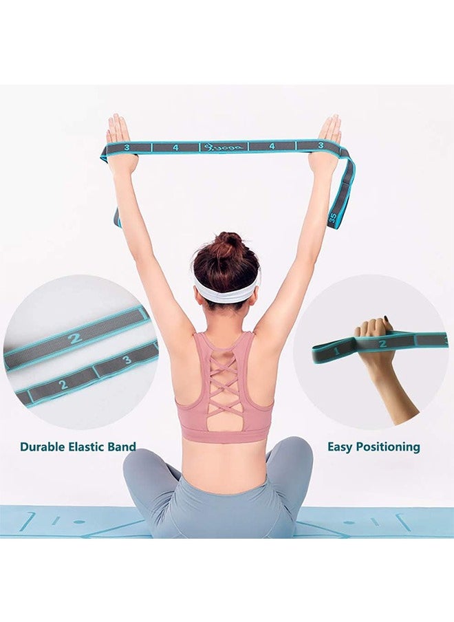 Garlo Stretch Band Strap, Elastic Exercise Stretching Band with 9 Loops for Yoga Physical Therapy Dance Workout Fitness, Stretch Assist - Light Resistance Band for Strength Flexibility Training  - Image 2
