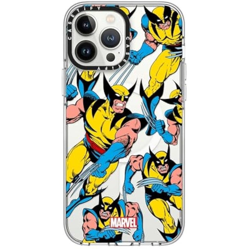 Casetify Clear iPhone 13 Pro Max Case 【Deadpool & Wolverine Co-Lab/Not Yellowing / 6.6ft Drop Protection/Magsafe】 - Wolverine Pattern Case - Clear - Image 1