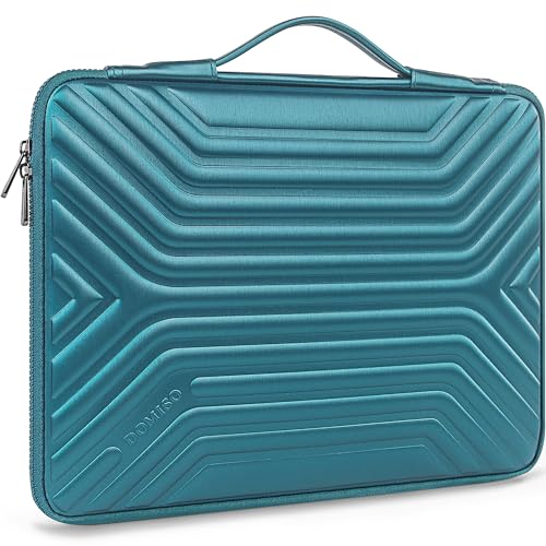 DOMISO 17.3 Inch Laptop Sleeve Case, Shockproof Waterproof Soft EVA Protective Bag with Handle, Lightweight Carrying Case for 17-17.3" Notebook/Dell/Lenovo/HP/MSI/ASUS, Teal - Image 1