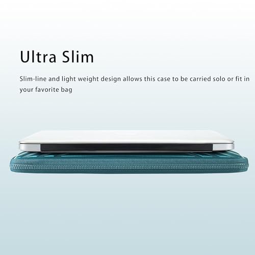 DOMISO 17.3 Inch Laptop Sleeve Case, Shockproof Waterproof Soft EVA Protective Bag with Handle, Lightweight Carrying Case for 17-17.3" Notebook/Dell/Lenovo/HP/MSI/ASUS, Teal - Image 4