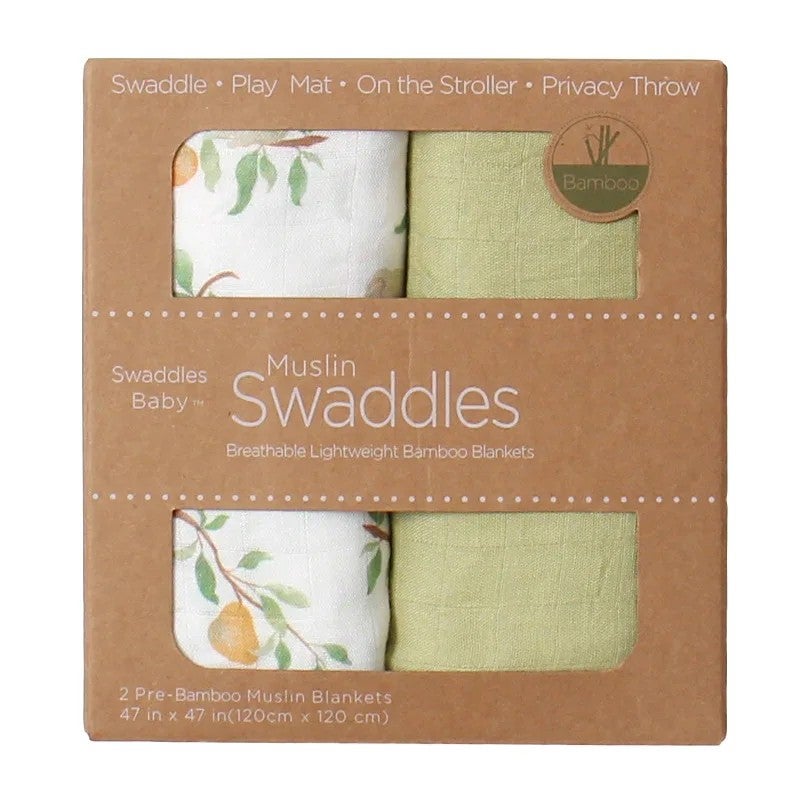 Bluejw High Quality 100% Bamboo Fiber Baby Blanket & Swaddle - Soft, Skin-Friendly 200TC Woven Swaddlers - Solid Pattern Bedding - Image 1
