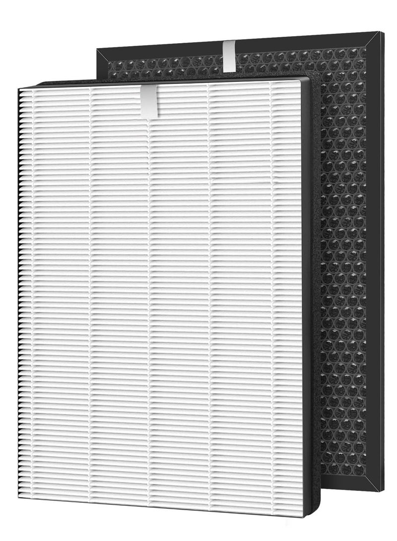 BOAO FY1413/40 Active Carbon & FY1410/40 HEPA Replacement Filter Set Compatible with Philips Air Purifier Series 1000 1000i, Replace AC1214 AC1215 AC1217 AC2729(HEPA Filter + Activated Carbon Filter) - Image 1