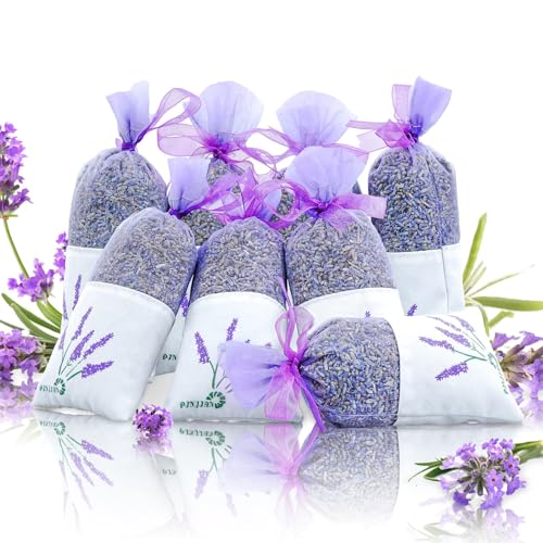 Umpeimvon 8 Packs Lavender Sachet Bags for Drawers and Closets, Long-Lasting Lavender Scented Sachets Home Fragrance Hanging Closet Air Freshener Oder Eliminator, Smell Goods for House - Image 1