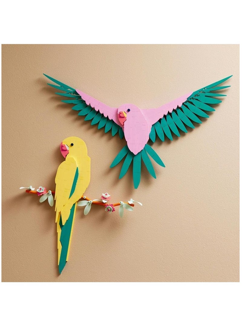 LEGO Art The Fauna Collection Macaw Parrots 31211 Building Blocks Toy Set (644 Pieces) - Image 4