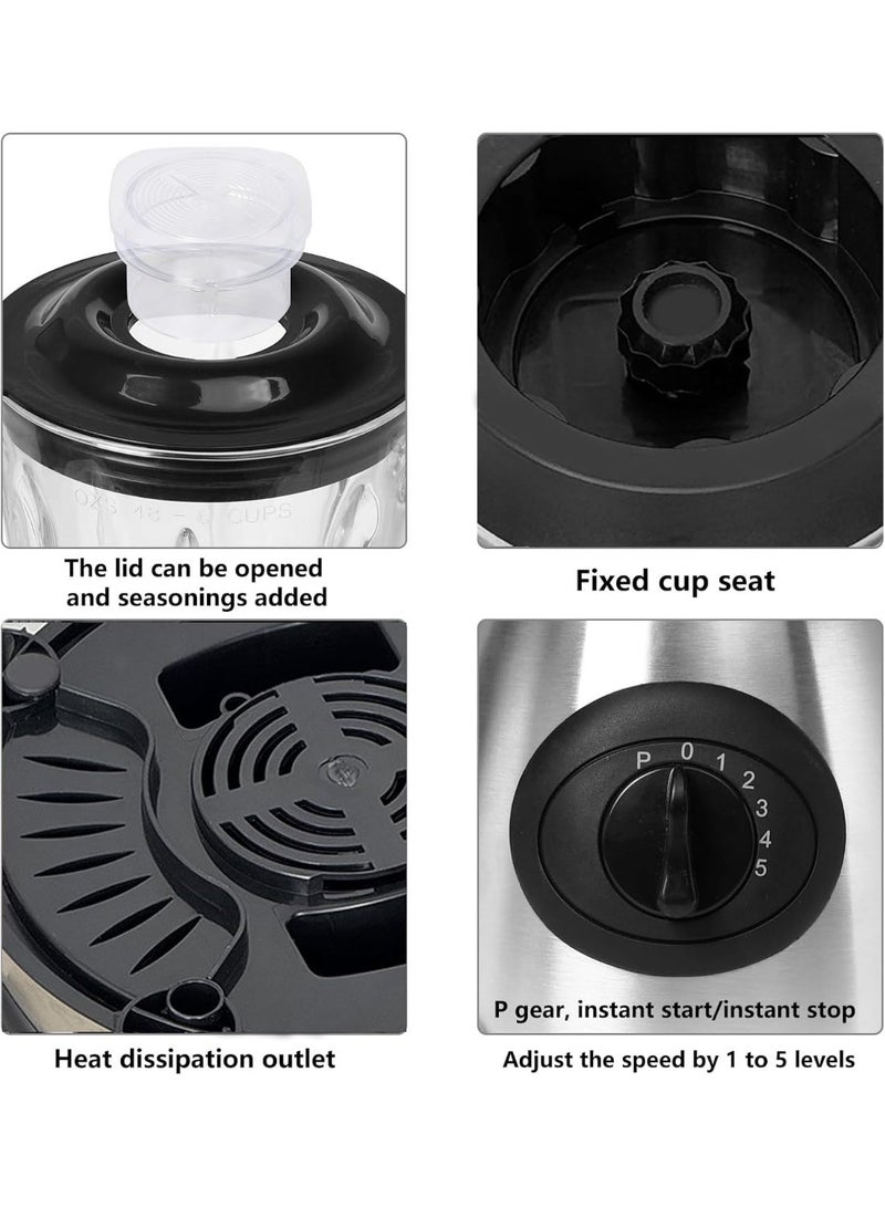 1.5L Blender,Smoothie Blender,Kitchen Countertop Blender,Crushed Ice,Frozen Fruits,Timed Setting,Adjustable Speed ﻿ - Image 3